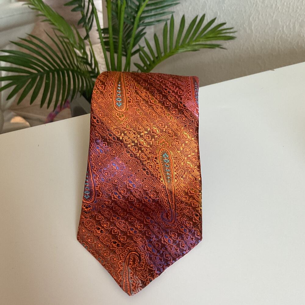 Murano Multi-Color Paisley Mens Neck Tie
